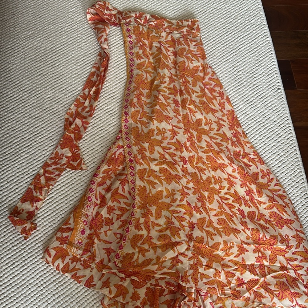 Sarong Style Orange Skirt Natalie Martier